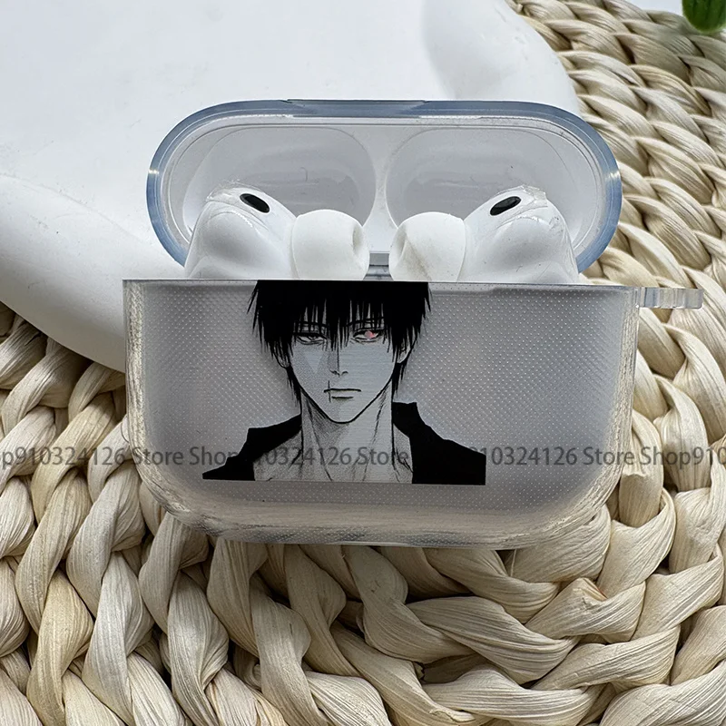 Фото Чехол для наушников в стиле аниме Jujutsu Kaisen Fushiguro Touji для AirPods 4, 3, 1, 2 поколения, защитный чехол для AirPods Pro3, Pro Cover №3
