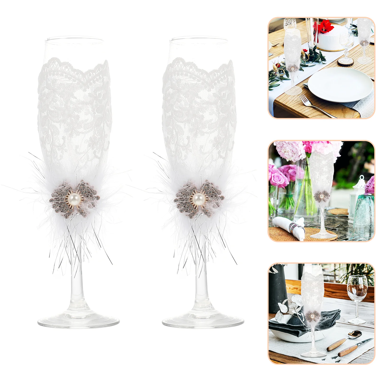 

Glasseswedding Champagne Toasting Flute Glass Flutes Crystalcups Cocktail Drinking Gifts Beverage Cup Stem Engagement Shower