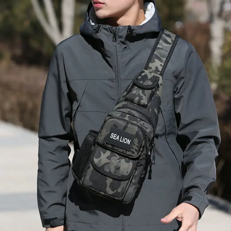 【Ready Stock】Chest Bag Men Waterproof Sling Bag Large Capacity Messenger Bags Fashion Outdoor Chest Pack