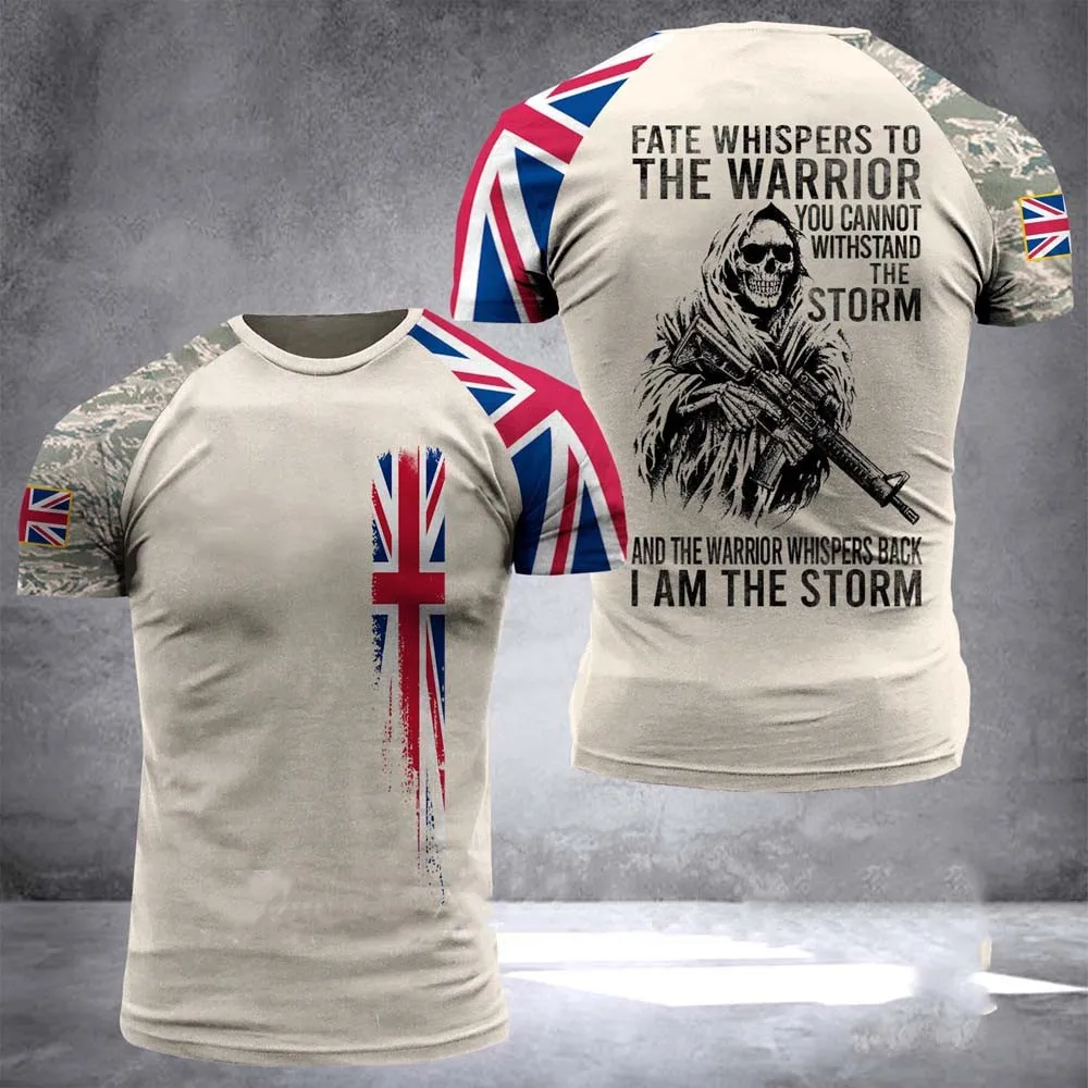

2022 Summer Men's Field Camouflage Shirts High Quality British Soldier 3D Camouflage Print Short Sleeve Shirts