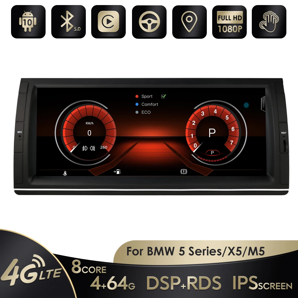 10.25inch Head Unit 2Din Car Android multimedia player For BMW 5 E39 X5 E53 M5 E38 1994-2007 2 Din autoradio video GPS Navi WiFi