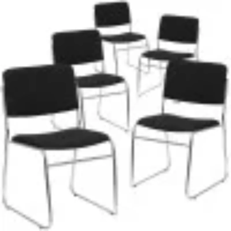 

Flash Furniture HERCULES Sled Base Stacking Chair, Black, Set of 5