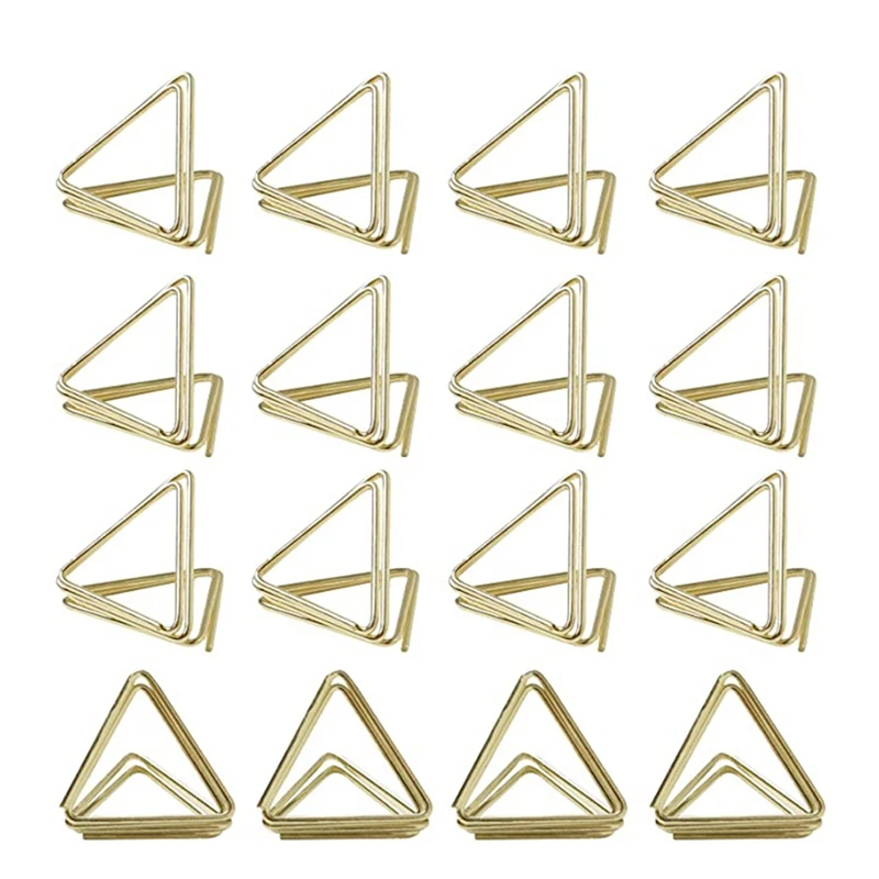 

30Pcs Triangle Shape Card Holders Wedding Table Number Holders Photo Holder Pictures Stand Clips For Anniversary Party