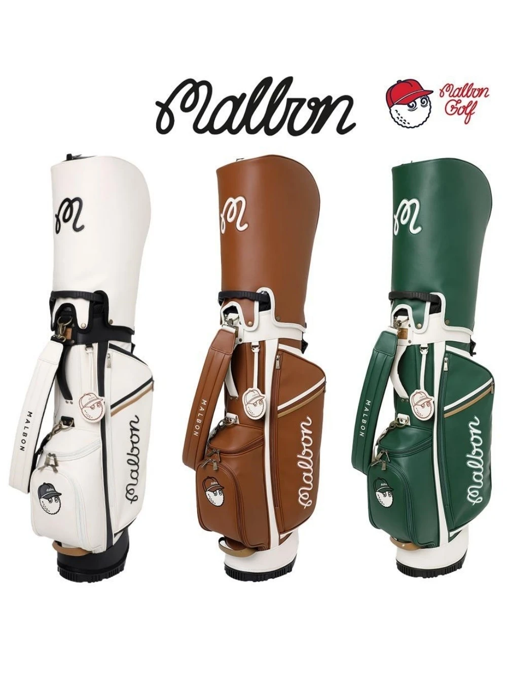 

2023 MALBON GOLF 말본골프 캐디베어 스탠드백 Fashion New Golf Stand Caddy Bag Standard Rack Waterproof Club Cart Gun Bags with 2 Covers
