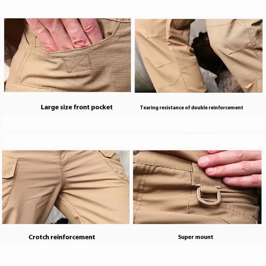 Брюки NUONEKO мужские с несколькими карманами дышащие водонепроницаемые