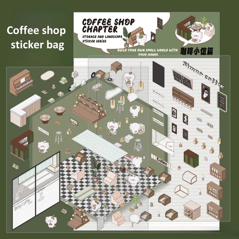 

Миниатюрная мультяшная наклейка для декора