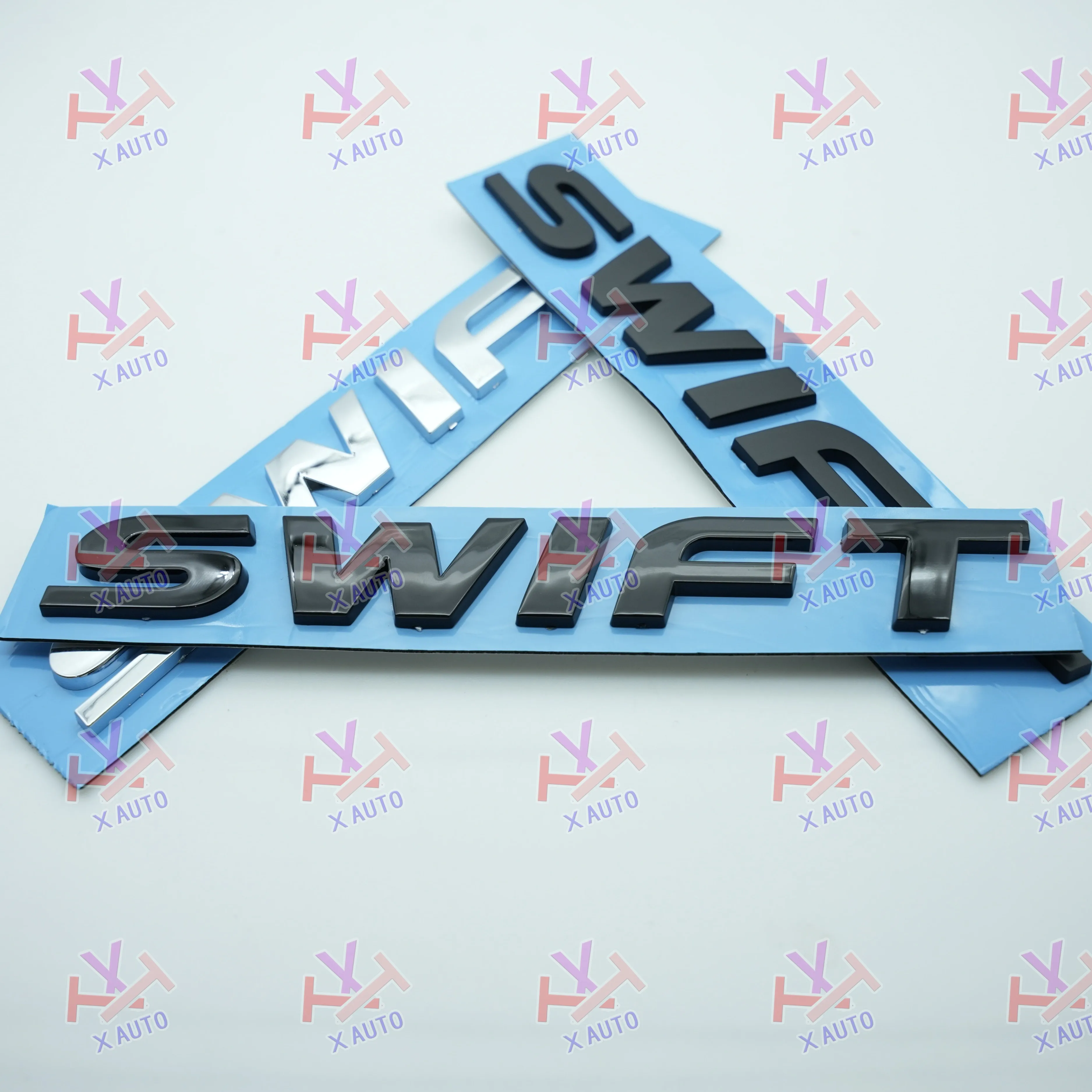 Фото Украсьте автомобиль Swift 3D алюминиевая эмблема, наклейка, аксессуары для Alto Jimny Swift Tianyu SX4 Qiyue Vitara Baleno Grand №1