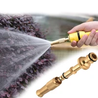 garden car wash adjustable brass sprinkler spray nozzle water gun irrigation system spray with quick connect