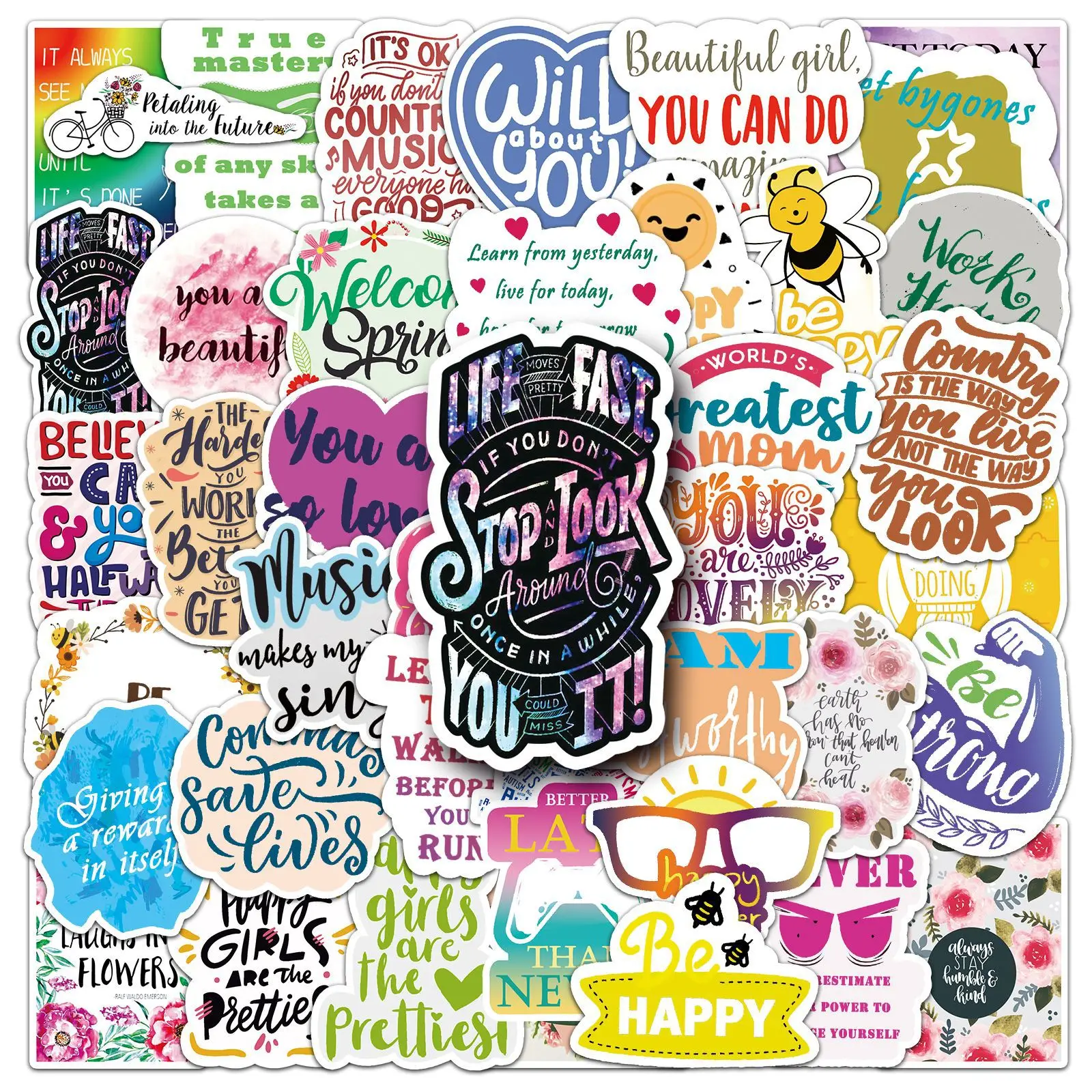 10/30/50 шт., водонепроницаемые наклейки для скейтборда, гитары