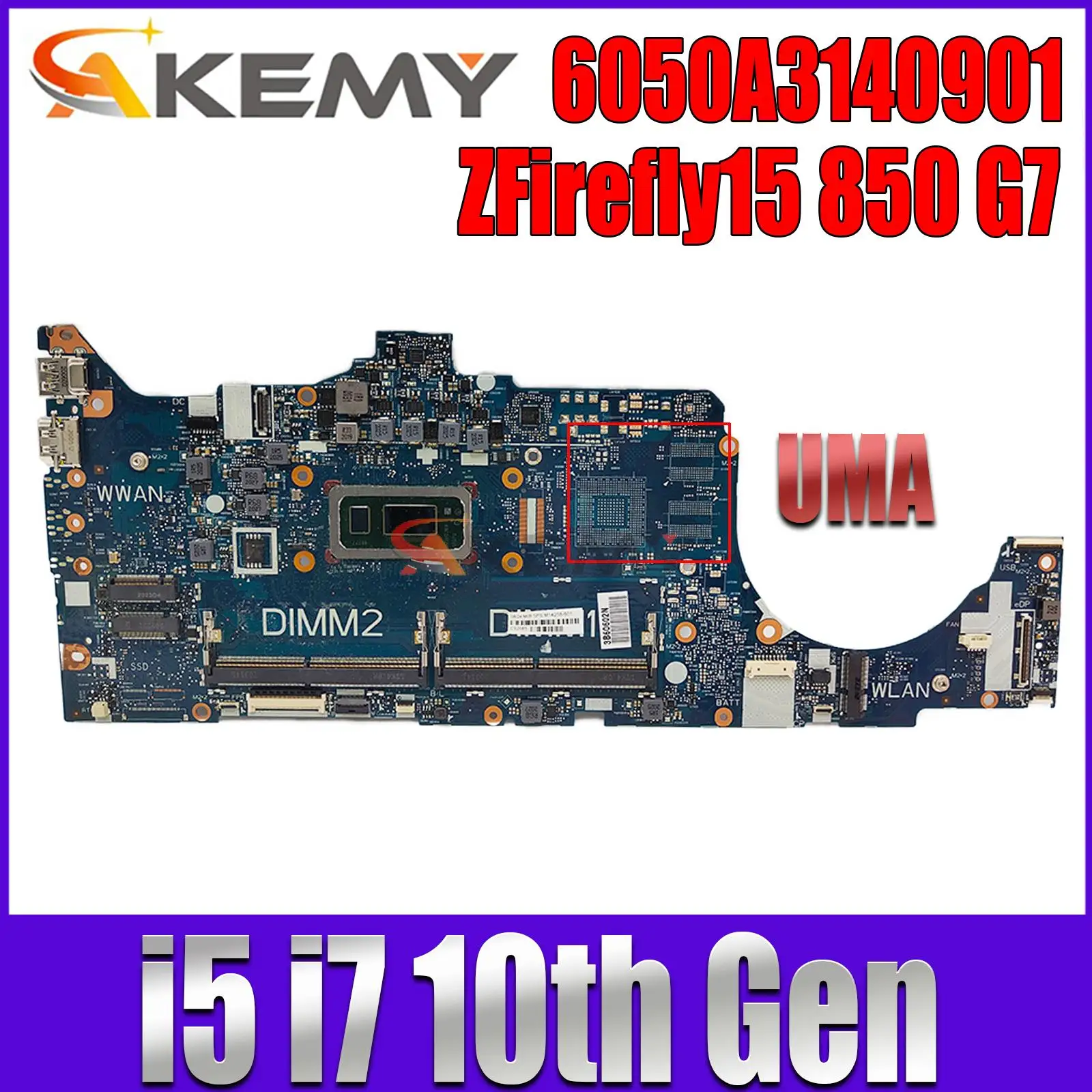 

For Hp ZFirefly15 850 G7 Laptop Motherboard With I5-10210U i7-10610U CPU 6050A3140901 M05246-601 M05246-001 DDR4 100% Tested OK
