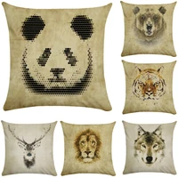 cute panda pillow case home decor funny animal tiger panda pillowcase for pillow bed sofa couch office chair pillow cover 45x45