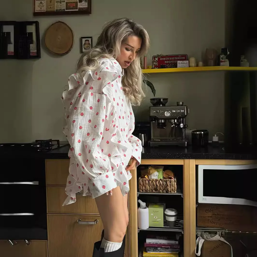 Рубашка с длинным рукавом + шорты из чистого хлопка