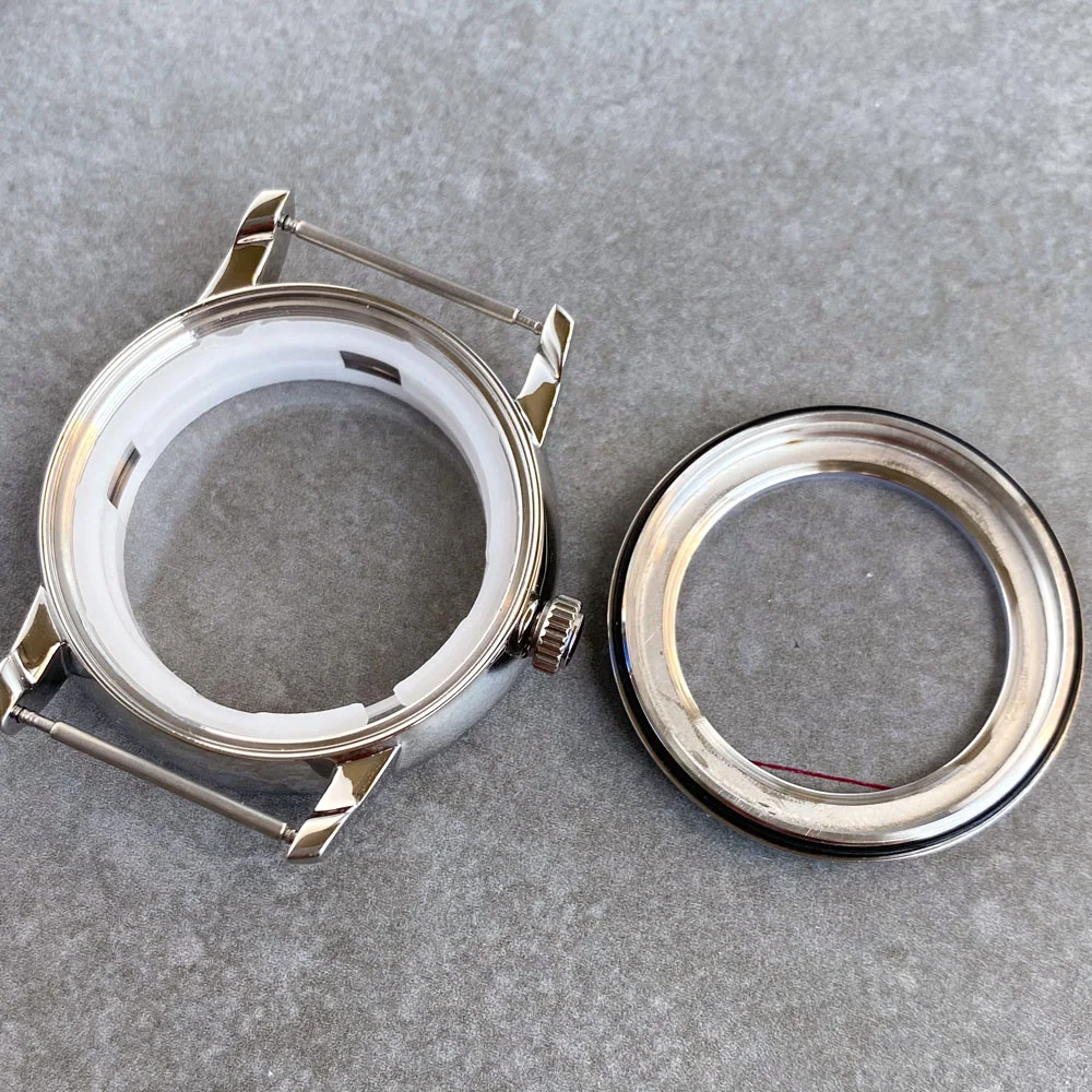 Корпус часов из нержавеющей стали 40 мм серебристый полированный сапфировое