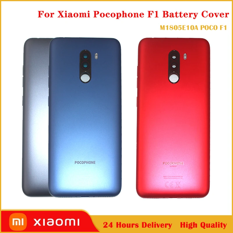 

100% Original For Xiaomi POCOPHONE F1 Back Battery Cover Rear Door Housing Panel Case Replace For Mi Poco F1 + Camera Glass Lens