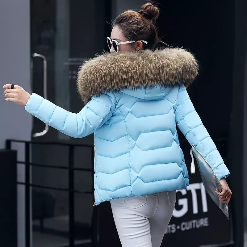 New2022 Female Long Jacket Woman Parka 2022 Coat Women Fake Fur Collar Warm Outerwear Down Jacket Winter Jacket Women Coat