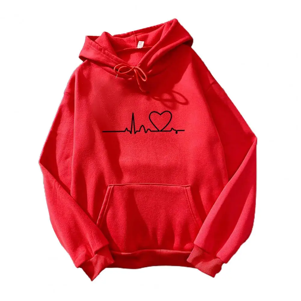 

Streetwear Chic Heart Print Spring Hoodie Thermal Spring Hoodie Hooded for Men And Women