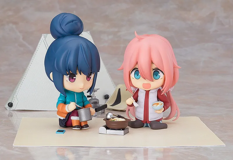 

NEW 10cm Anime Yuru Camp Anime Figure #981 Rin Shima Kagamihara Nadeshiko PVC Action Figurine Collection Model Doll Toys Gift