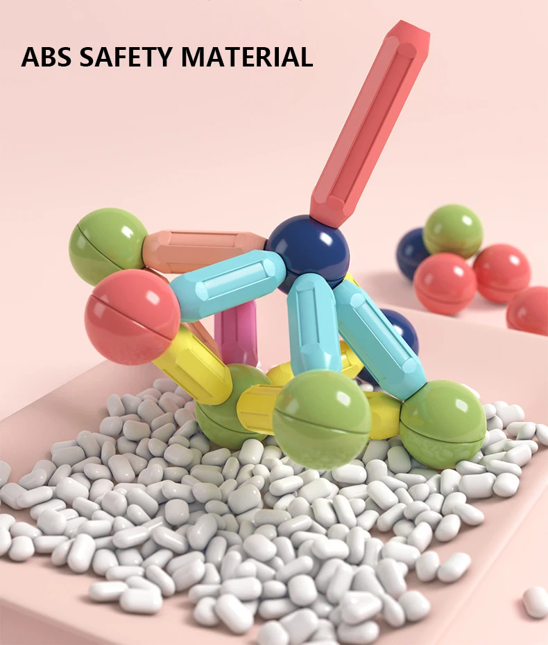 Конструктор-конструктор магнитный конструктор с шариками Монтессори