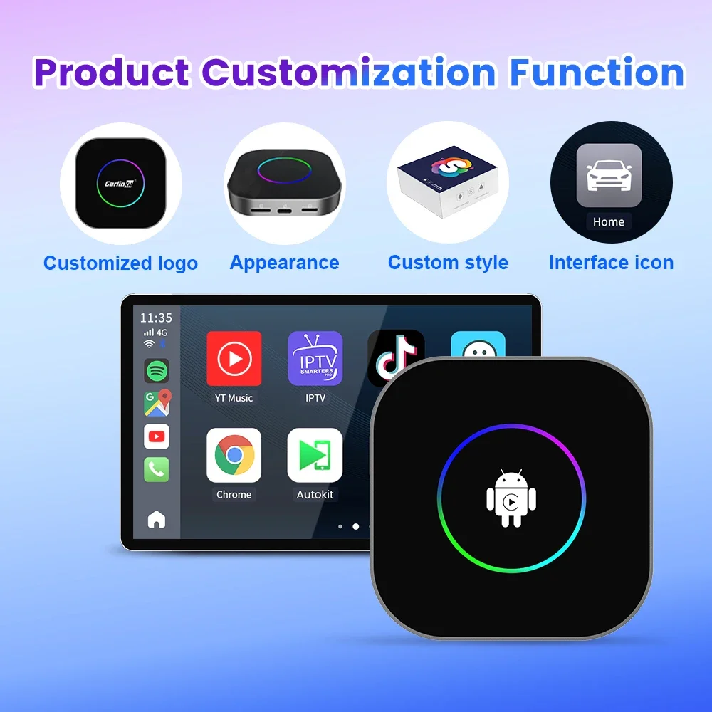 Фото Автомобильный адаптер Carlinkit Tbox S2 с импортным чипом, видео CarPlay, 4G, 64 ГБ, беспроводной AI-бокс, Android 13, 3-в-1 CarPlay для YouTube №2