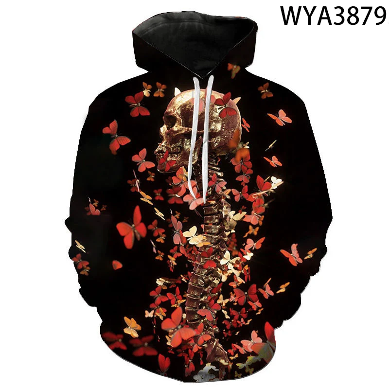 

New 3D Printed Skeleton Hoodies Men Women Children Sweatshirts Fashion Streetwear Pullover Long Sleeve Boy Girl Kids Jacket