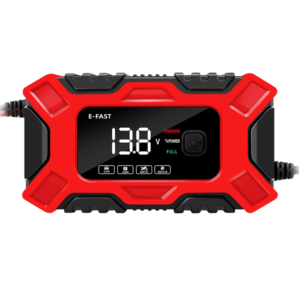 

Car Battery Charger 12V Pulse Repair LCD Display Smart Fast Charge For AGM/GEL Battery Car Motorcycle Repair Battery
