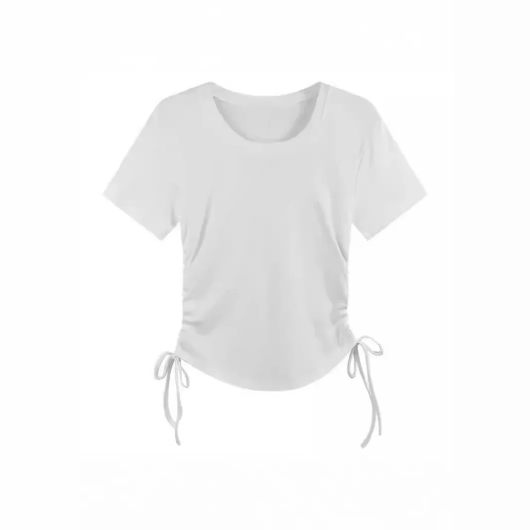 Универсальная женская футболка с коротким рукавом лето 2024 новый дизайн