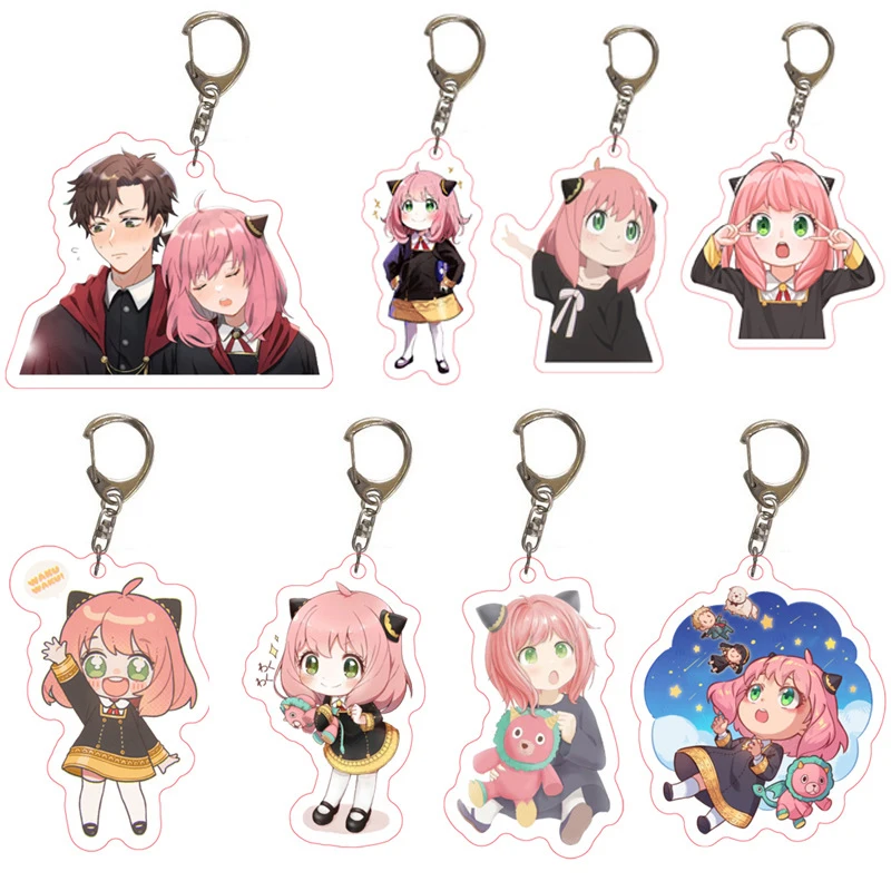 

Spy X Family Cosplay Acrylic Keychain Kawaii Twilight Anya Forger Loid Yor Keychain Cartoon Bag Pendant Anime Jewelry Accessorie