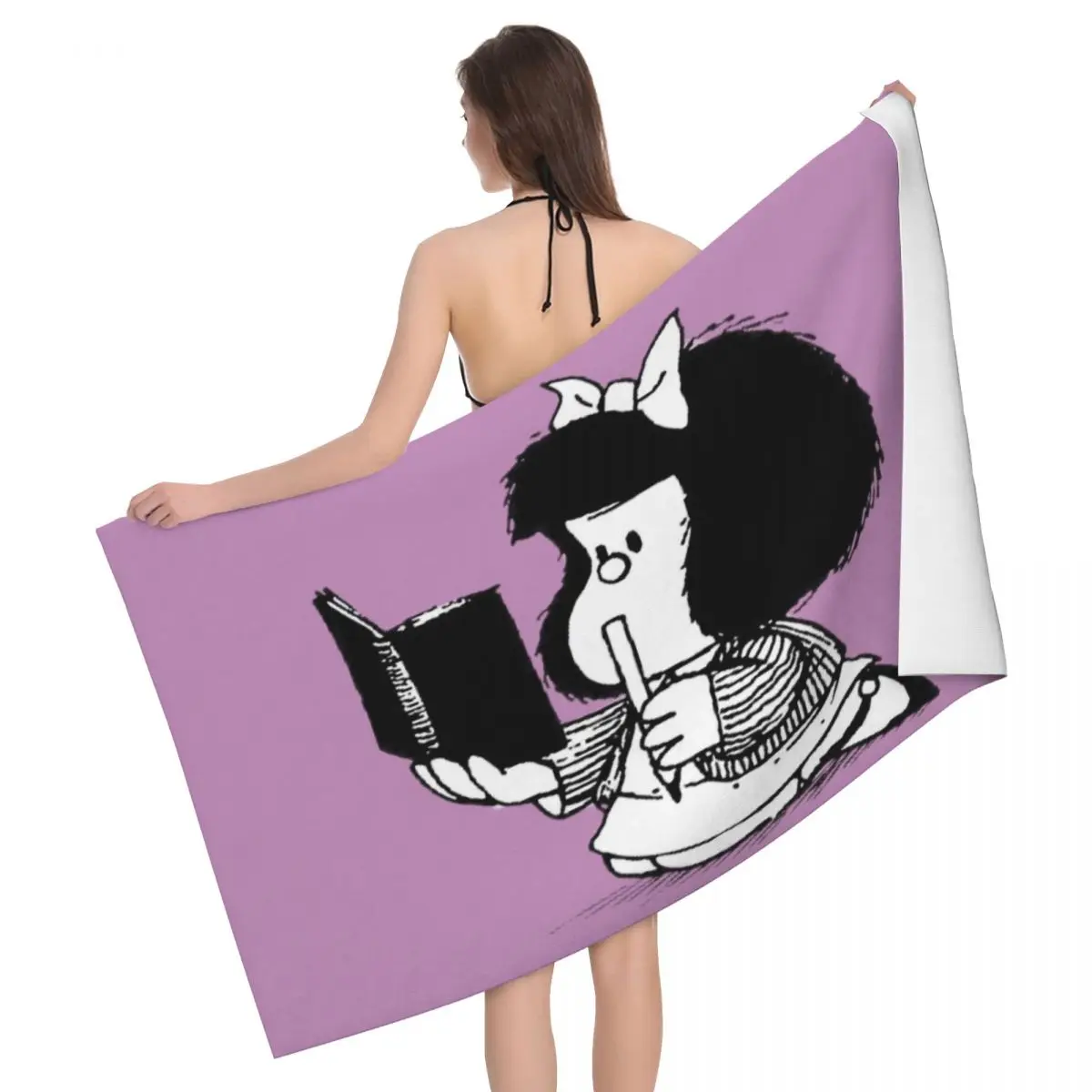 Сделанное на заказ дышащее банное пляжное полотенце Mafalda с блокнотом из