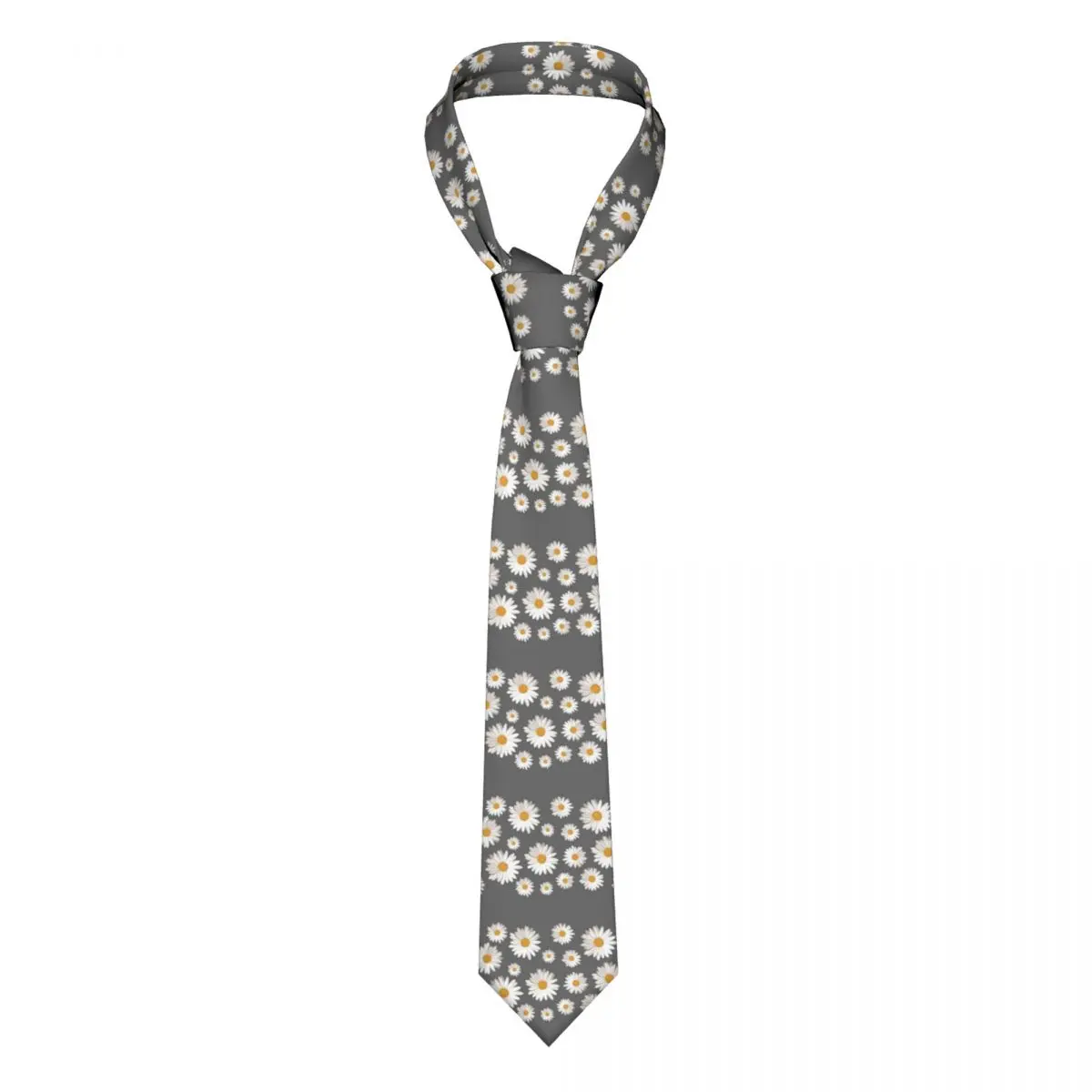 

Daisy Flower Men Neckties Silk Polyester 8 cm Narrow Floral Neck Tie for Mens Accessories Cravat Wedding Gift