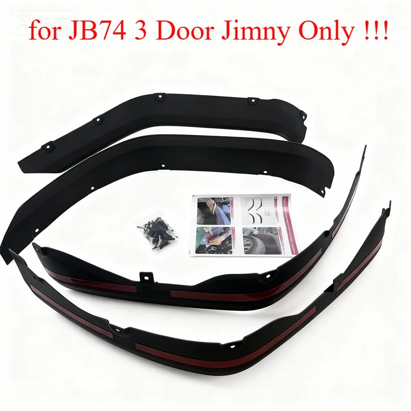 

4 шт./компл., автомобильное крыло, колесная арка, расширенная брызговик, расширенные чехлы для Suzuki Jimny 3/5 дверей JB74 JB74W JC74 2019+