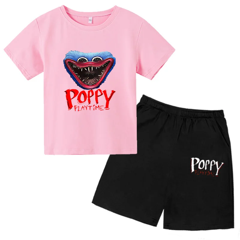

Huggy Wuggy Poppy Playtime Printed Kids Tshirt Cute Casual Funny Loose Hip Hop Street Harajuku Round Neck Polyester Short Sleeve