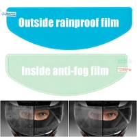 2pcs motorcycle clear helmet anti fog rainproof film electric cars helmet lens fog resistant sticker safety driving accessories