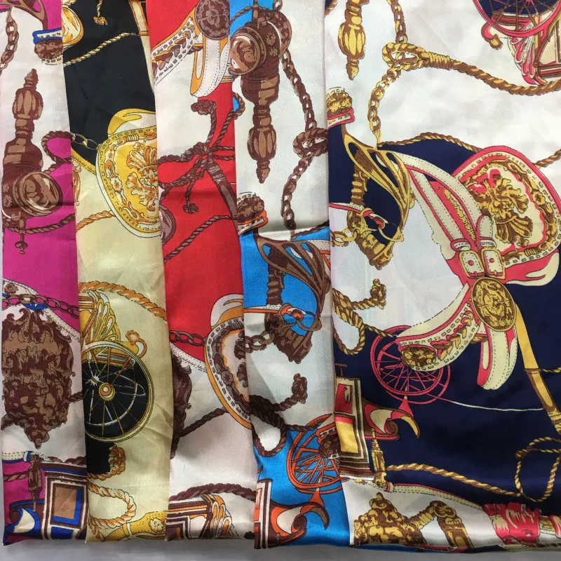 

Simulated Silk Satin Printed Fabric Simulated Silk Chain Printed Satin Fabric