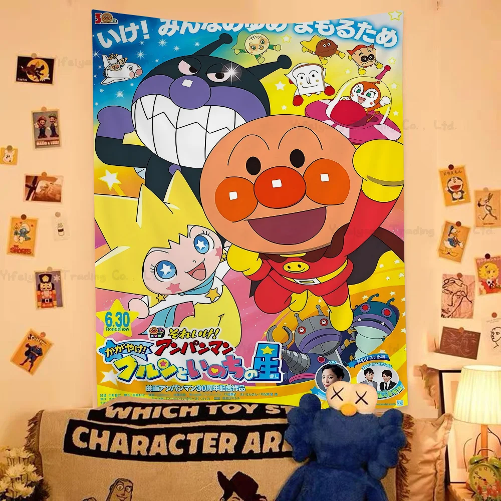 Cute Cartoon A-Anpanman Tapestry Art Printing Science Fiction Room Home Decor