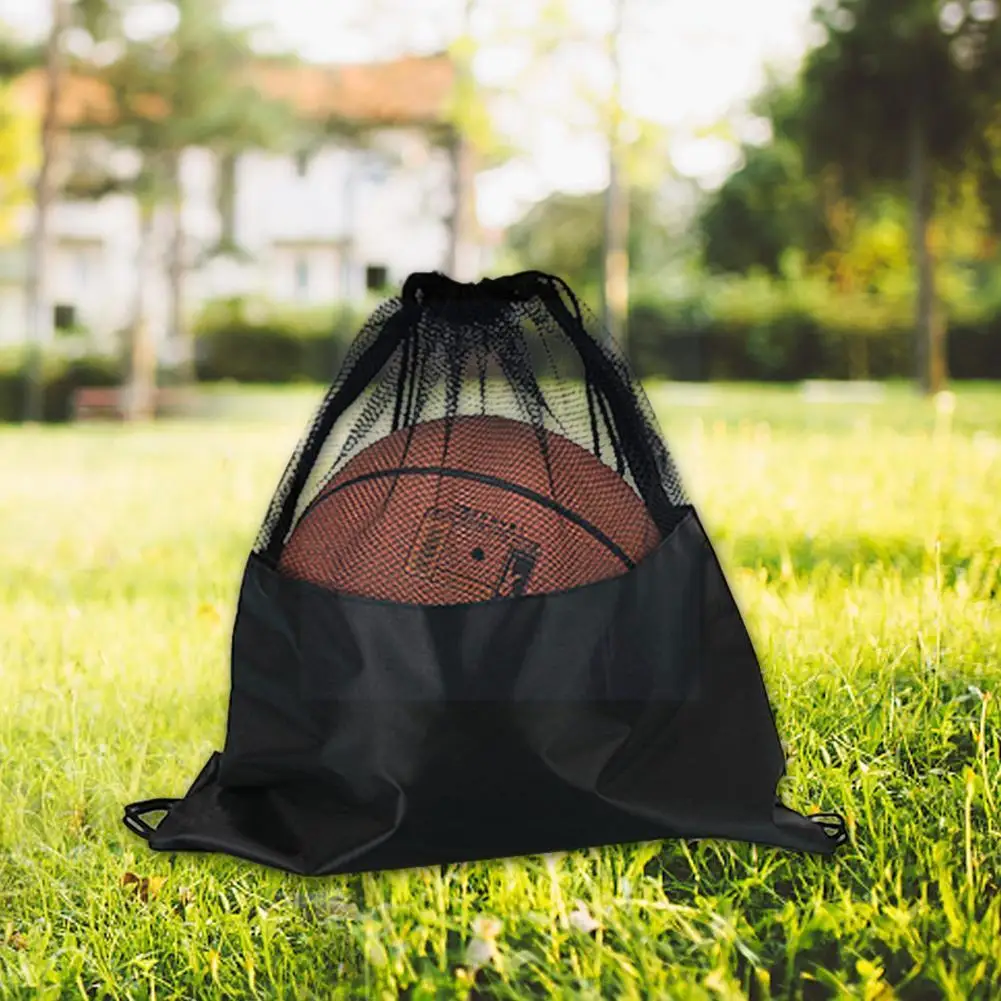 

Портативная Женская Сетчатая Сумка, футбольный рюкзак, ткань для хранения на открытом воздухе, прочные Оксфордские сумки для мячей, волейбо...