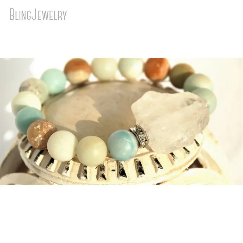 10 шт. в стиле бохо камень-сырец прозрачный кристалл чакра для йоги матовый