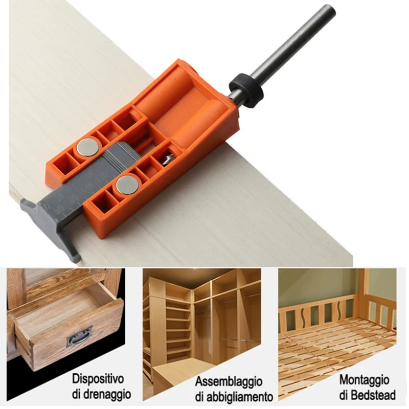 

Inclined Hole Positioner DIY Woodworking Hole Drill Guide Locator For Wood Board Splicing Fixture Tool With Accessories