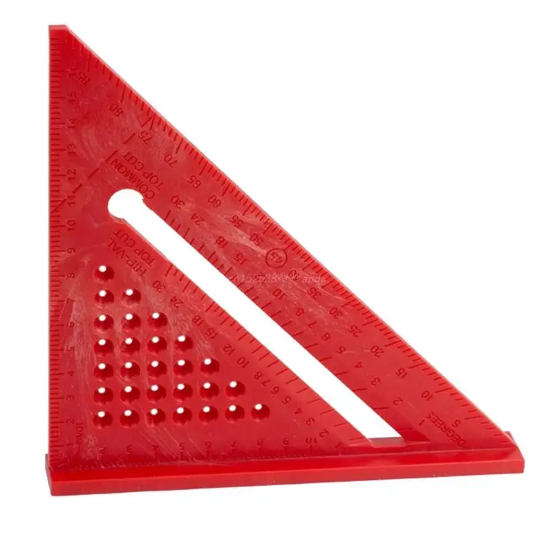 

Pressional Square Layout Tool Red Carpenter Square for Woodworking Workshop Rafter Square and Combination Square Tool