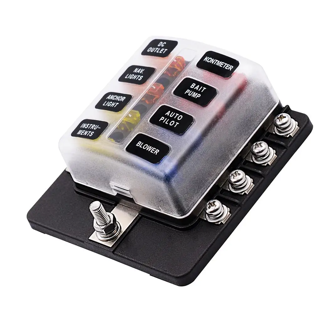 Блок держателя предохранителя постоянного тока 12 В 24 32 с 10 8 6-позиционными