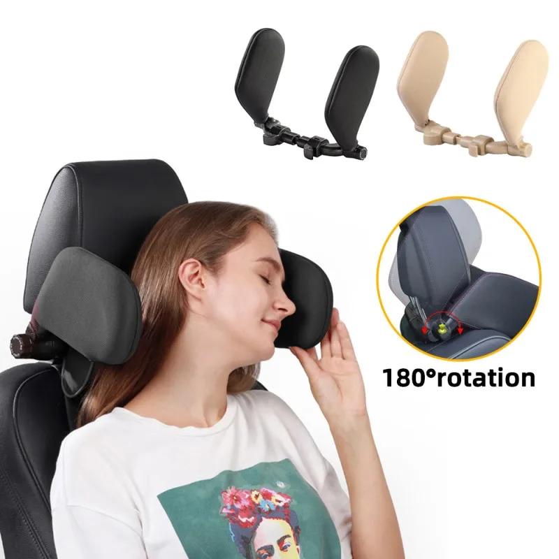 

Car Neck Headrest Pillow Cushion Car Seat Memory Foam Pad Sleep Side Head Telescopic Support on Cervical Spine for Adults Child