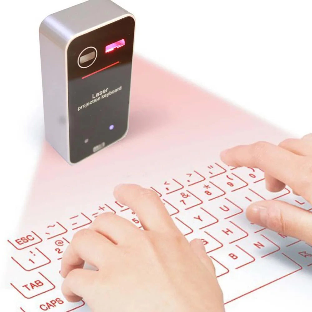 

Portable WirelessBluetooth Virtual Laser Keyboard Projector Keyboard with Mouse Function for Iphone Tablet Computer Phone