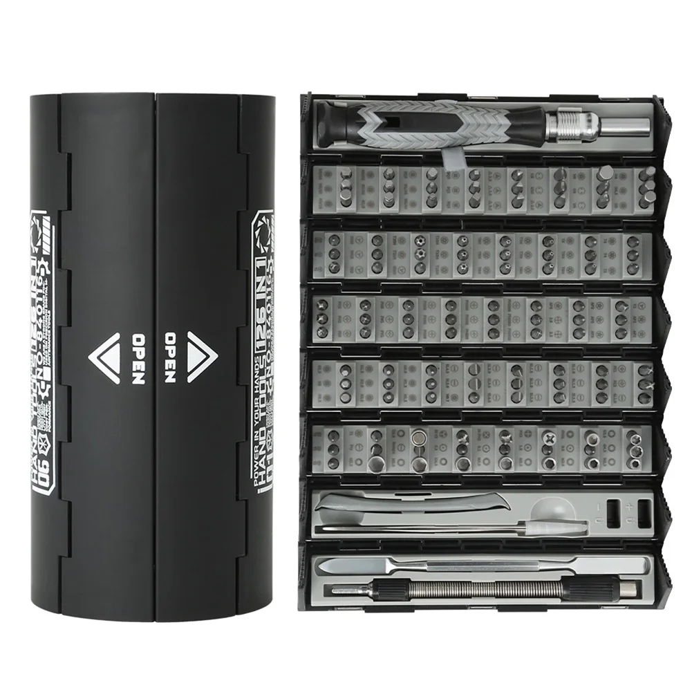 

126PCS Precision Screwdriver Set SLOTTED TORX HEX Pozidriv Y-Type Tri-Wing For Mobile Phones Tablets Computers Watches Hand Tool