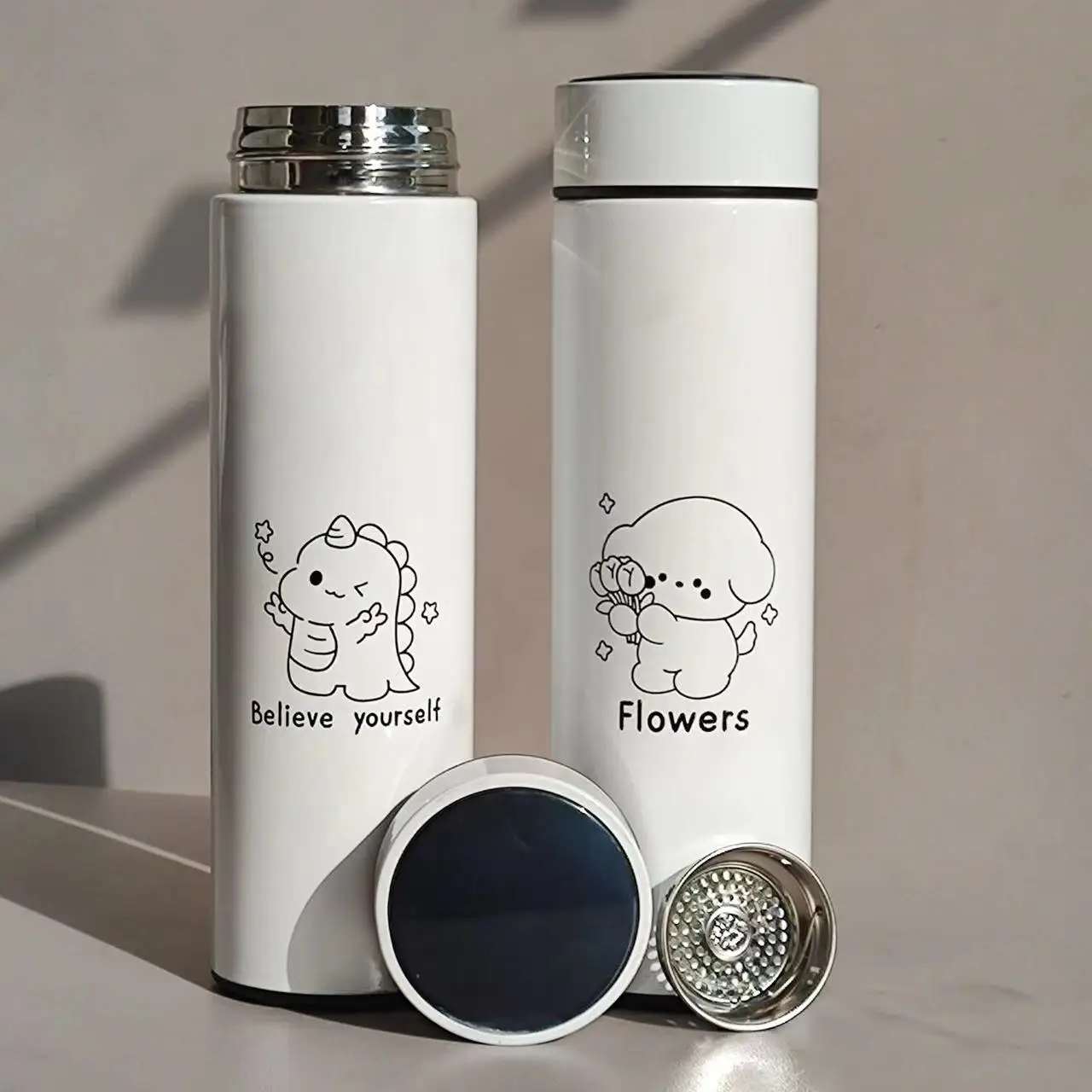

Thermos Cute Insulating Cup for Girls with High Beauty Value INS Intelligent Display Temperature Portable Anti Tea Separation