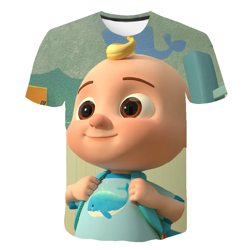 

2023 Summer New Children's Top CoCoMelonded JOJOJOs Short Sleeve 3D Print Boys and Girls Cute Fashion T-shirt