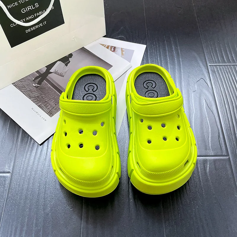 Summer Garden Cloud Shoes Women Thick Platform Slides Solid EVA Lady Strange Non-Slip Flip Flops Outdoors Casual Beach Slippers