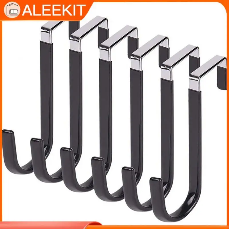 

Christmas Wreath Holder Door Back Hook Stainless Steel Coat Racks S-shaped Storage Hook Punch Free Door Hanger Hook Organizer