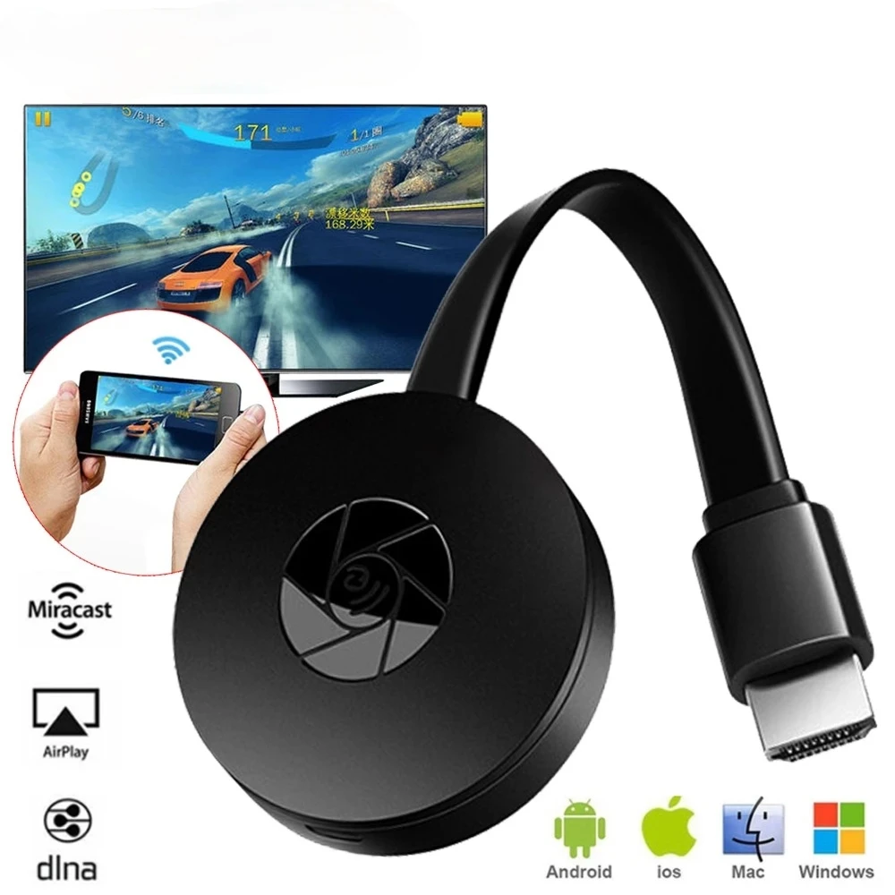 

1080P Wireless WiFi Display Dongle Cast TV Stick Video Adapter Airplay DLNA Screen Mirroring Share for iOS Android Phone to TV