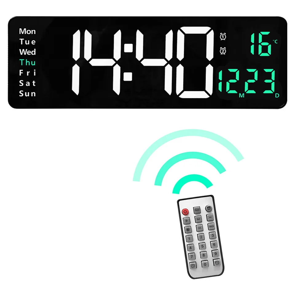 Большие электронные настенные часы с дистанционным управлением настольные
