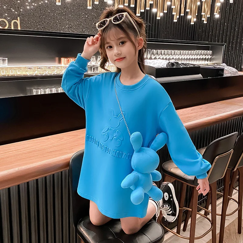 Толстовки для девочек свитшоты куртка 2022 с кроликом весна-осень утепленное