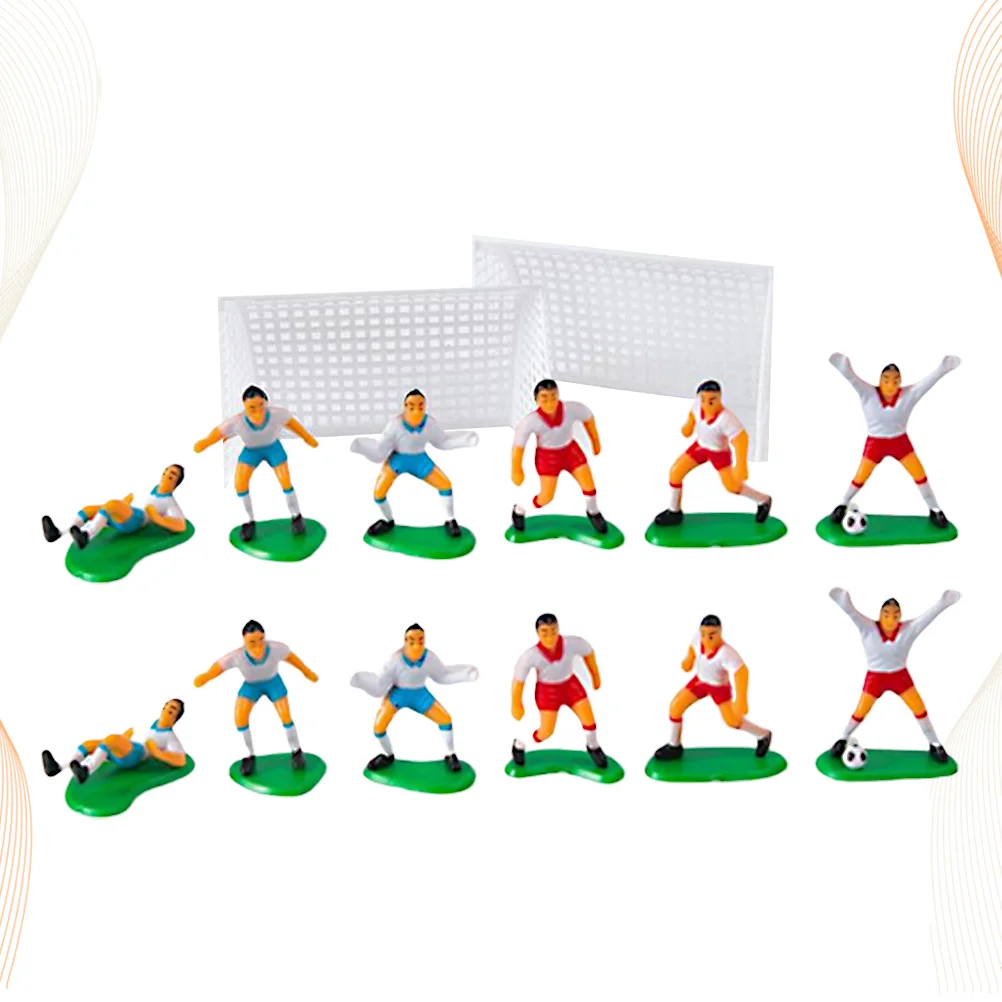 

Cake Soccer Topper Footballcupcake Decorations Theme Birthdayparty Toppers Figurines Decor Supplies Miniature Ornament